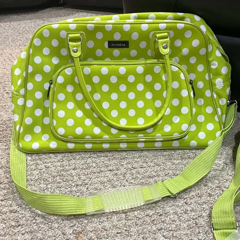 Green Polka Dot Storage Travel Bags